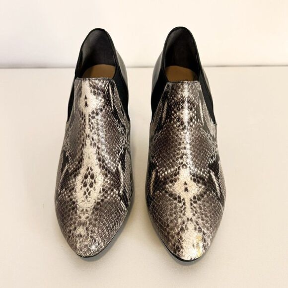 Cole Haan Maxfield Snake Print Leather Stiletto Heel Ankle Boots - Picture 3 of 8